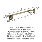 Amerock BH36093BBZ Golden Champagne Towel Bar 18 in (457 mm) Towel Rack Stature Bathroom Towel Holder Bathroom Hardware Bath Accessories