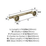 Amerock BH26546BBZ Golden Champagne Towel Bar 9 in (229 mm) Towel Rack Arrondi Bathroom Towel Holder Bathroom Hardware Bath Accessories