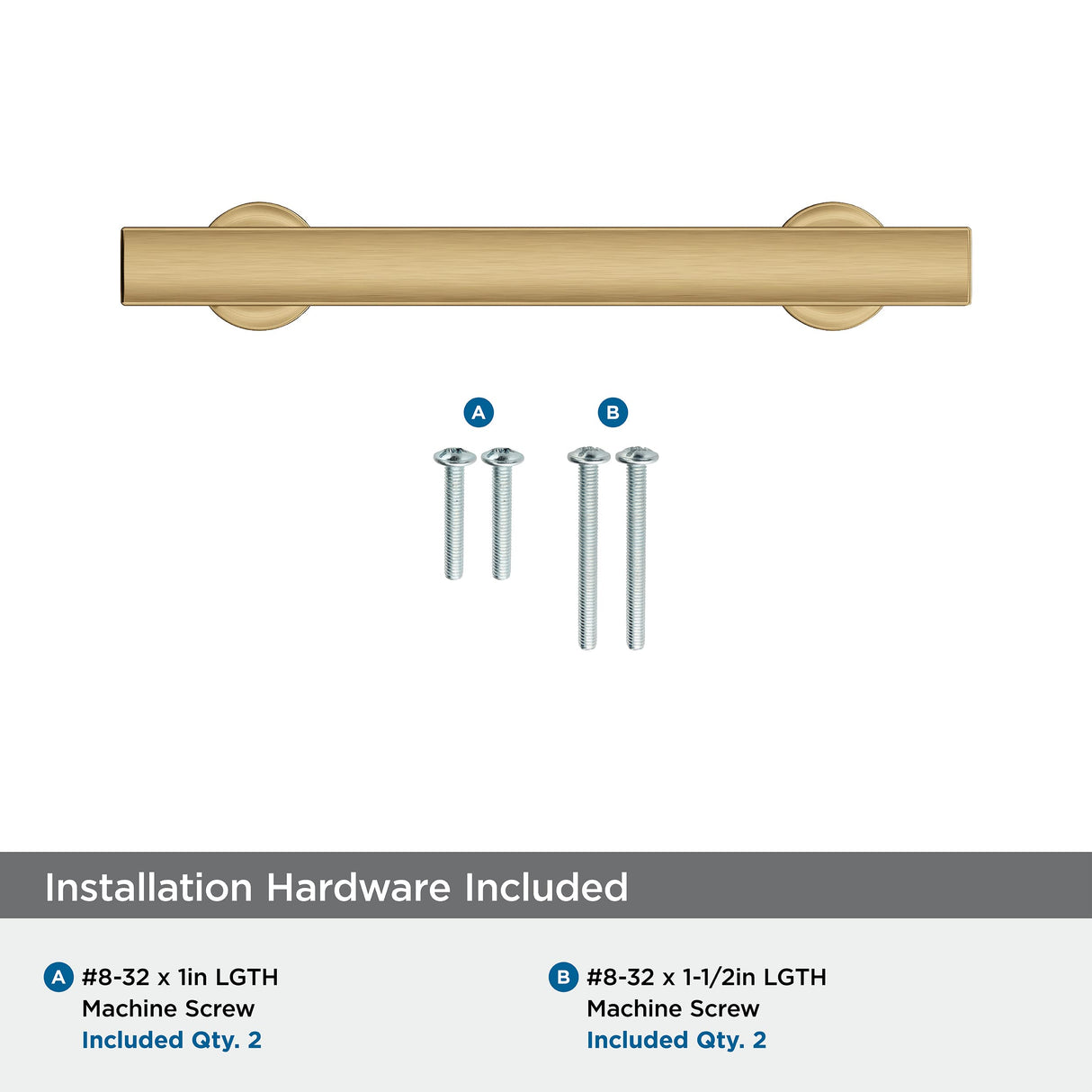 Amerock Corp BP37104CZ Everett Pull, 3-3/4 in (96 mm) Center-to-Center, Champagne Bronze