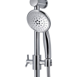 PULSE ShowerSpas 1010-CH Adjustable Slide Bar for Hand Shower with Wire Basket Soap Dish, Polished Chrome