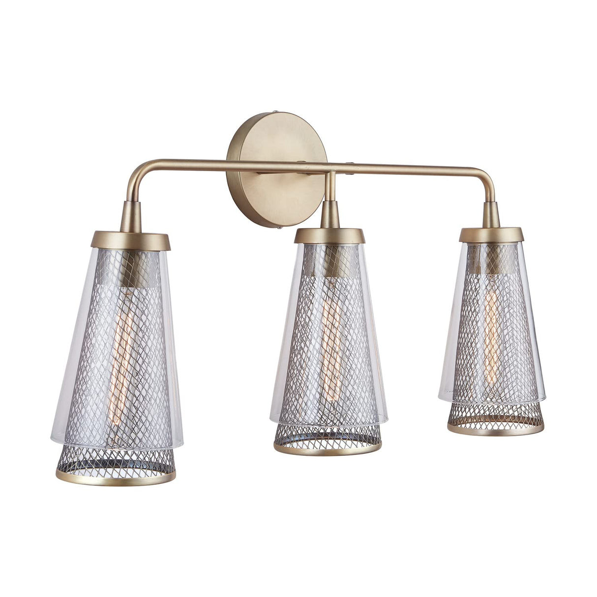 Capital Lighting 132331AD Abbott 3 Light Vanity Aged Brass