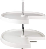 Hardware Resources PLSP28 28" Pie-Cut Two-Shelf Plastic Lazy Susan Set
