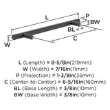 Amerock BP40520BBR Black Bronze Cabinet Pull 6-5/16 inch (160mm) Center-to-Center Cabinet Hardware Bar Pulls Furniture Hardware Drawer Pull