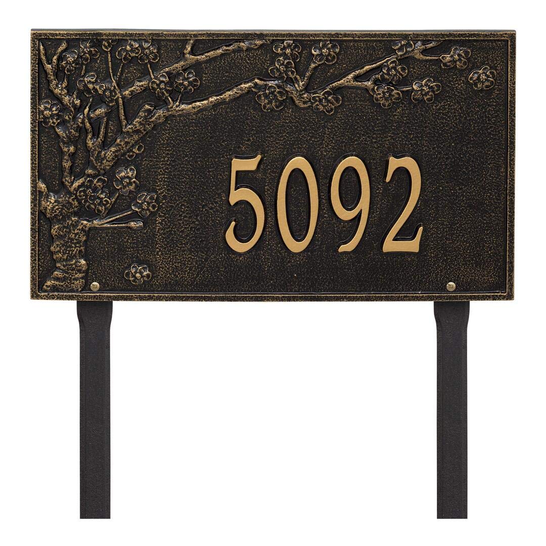 Whitehall 2520BG - Personalized Spring Blossom Plaque - Estate - Lawn - 1 Line