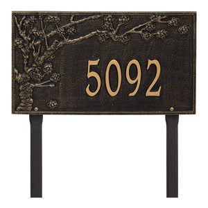 Whitehall 2520BV - Personalized Spring Blossom Plaque - Estate - Lawn - 1 Line