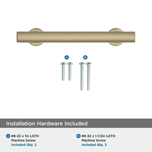 Amerock BP37104BBZ Everett 3-3/4 in (96 mm) Center-to-Center Golden Champagne Cabinet Pull Kitchen Cabinet Hardware Furniture Hardware Bathroom Drawer Handle