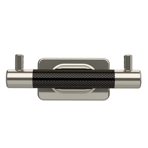 Amerock BA26613PNBBZ Polished Nickel/Golden Champagne Double Robe Hook 4-1/2 in. (114 mm) Length Towel Holder Esquire Towel Hook for Bathroom Bathroom Hardware Bath Accessories