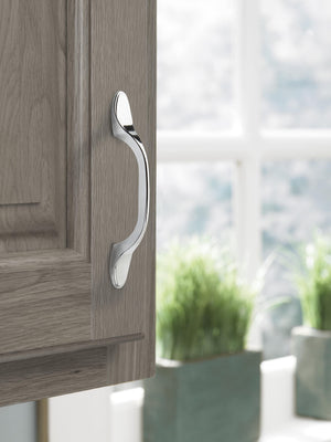 Amerock Cabinet Pull Polished Chrome 3 inch (76 mm) Center-to-Center Ravino 1 Pack Drawer Pull Drawer Handle Cabinet Hardware