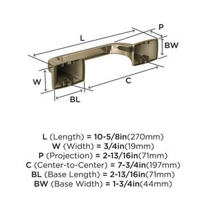 Amerock BH36011BBZ Golden Champagne Pivoting Double Post Toilet Paper Holder 10-5/8 in. (270 mm) Toilet Tissue Holder Highland Ridge Bath Tissue Holder Bathroom Hardware Bath Accessories