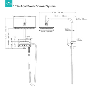 PULSE ShowerSpas 1054-CH Chrome AquaPower Shower System