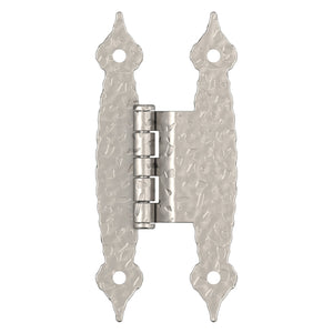 Amerock BPR3406G10 Cabinet Hinge 3/8 in (10 mm) Offset Non-Self Closing Face Mount Satin Nickel Kitchen Cabinet Door Hinge 1 Pair/2 Pack Functional Hardware