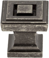 Jeffrey Alexander 585DACM 1" Overall Length Gun Metal Square Delmar Cabinet Knob