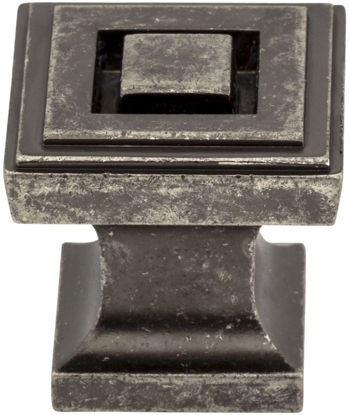 Jeffrey Alexander 585BNBDL 1" Overall Length Brushed Pewter Square Delmar Cabinet Knob
