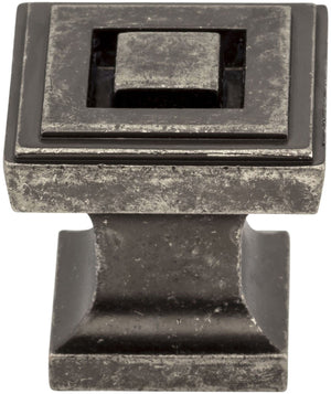 Jeffrey Alexander 585BNBDL 1" Overall Length Brushed Pewter Square Delmar Cabinet Knob
