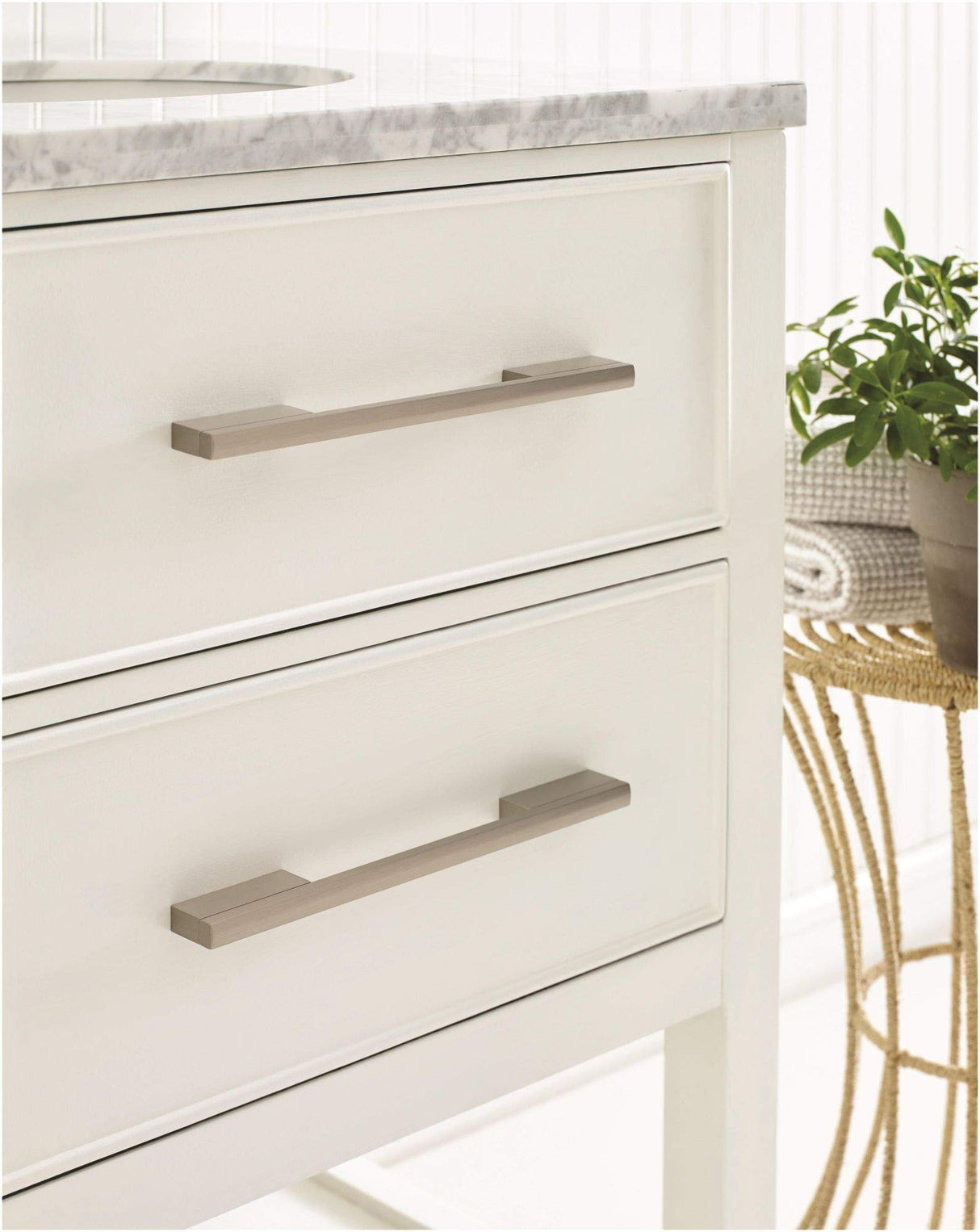 Amerock Cabinet Pull Silver Champagne 8 inch (203 mm) Center to Center Separa 1 Pack Drawer Pull Drawer Handle Cabinet Hardware
