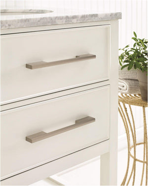 Amerock Cabinet Pull Silver Champagne 8 inch (203 mm) Center to Center Separa 1 Pack Drawer Pull Drawer Handle Cabinet Hardware
