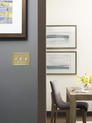 Amerock Wall Plate Golden Champagne 3 Toggle Switch Plate Cover Mulholland 1 Pack Light Switch Cover