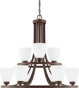 Capital Lighting 414391BZ-333 Jameson 9 Light Chandelier Bronze