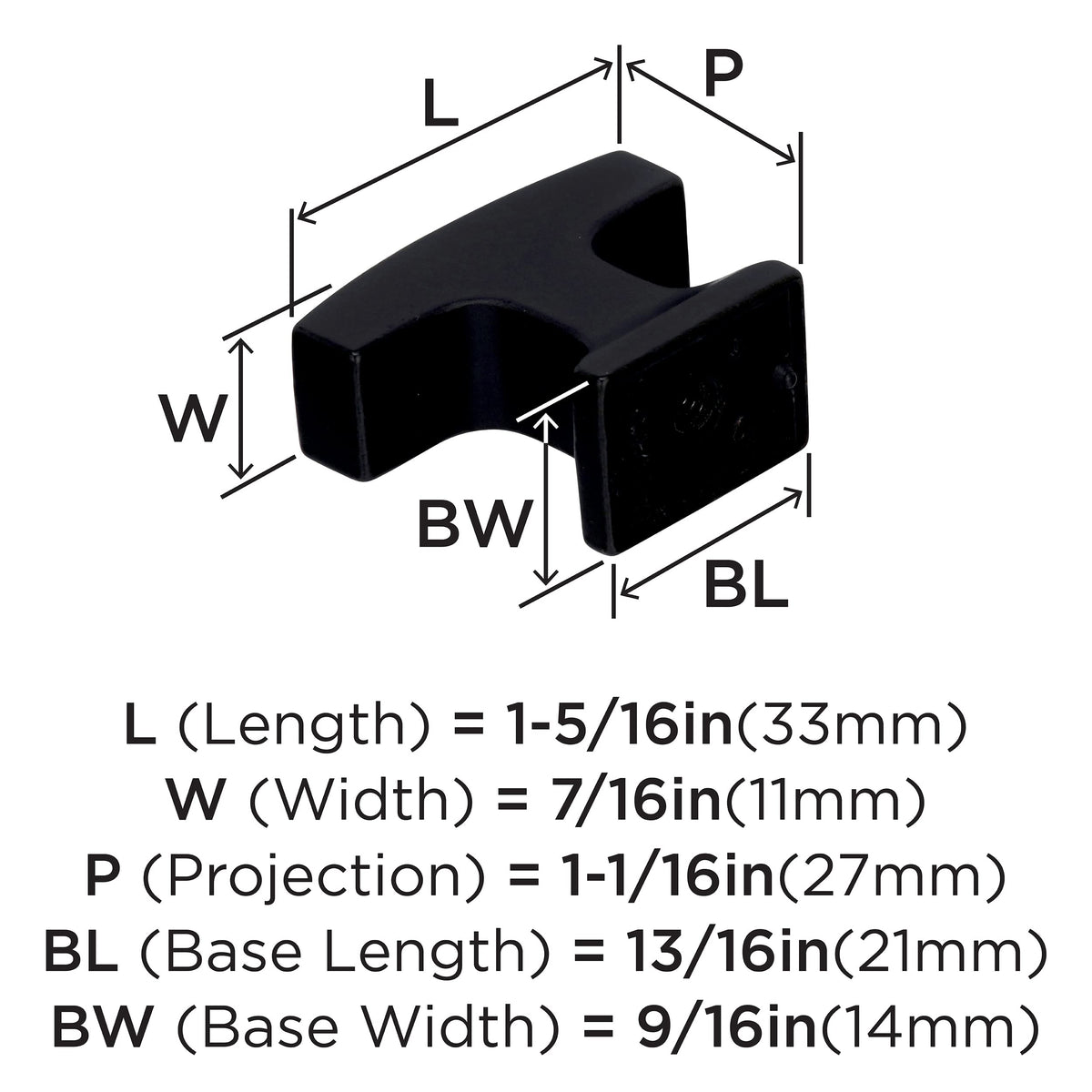 Amerock Cabinet Knob Black Bronze 1-5/16 inch (33 mm) Length Westerly 1 Pack Drawer Knob Cabinet Hardware