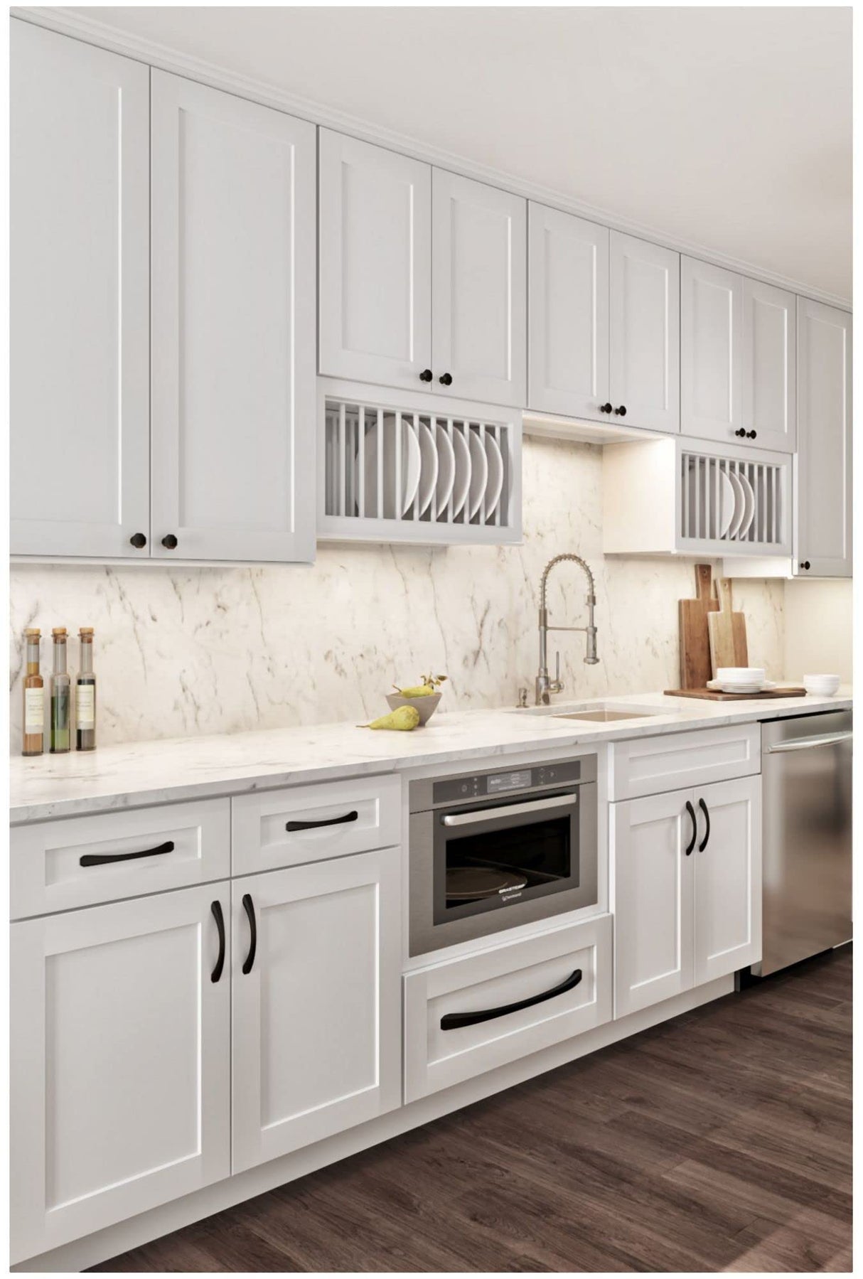 Jeffrey Alexander 678-96MB 96 mm Center-to-Center Matte Black Wheeler Cabinet Pull