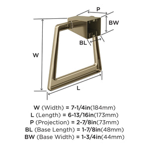 Amerock BH36002BBZ Golden Champagne Towel Bar 6-13/16 in (173 mm) Length Towel Holder Blackrock Hand Towel Holder for Bathroom Wall Small Kitchen Towel Holder Bath Accessories
