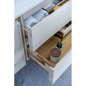 Fresca FVN31-123012RWH Fresca Formosa 54" Wall Hung Modern Bathroom Vanity w/ Mirror in Rustic White