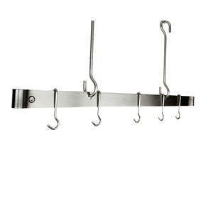 Enclume PR1836 SS 36" Offset Hook Ceiling Bar w/ 6 Hooks SS