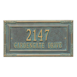 Whitehall 3287BV - Personalized Gardengate Plaque - Grande - Wall - 2 line