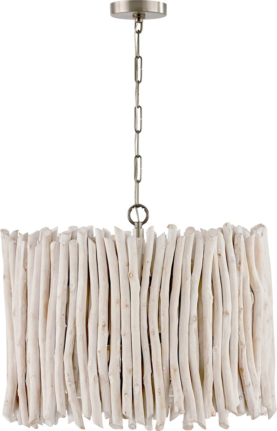 Capital Lighting 340241PP Cara 4 Light Pendant Brushed Pewter