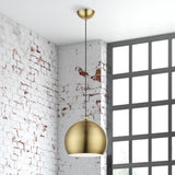 Stockton 1 Light Pendant in Antique Brass with Polished Brass (45482-01)