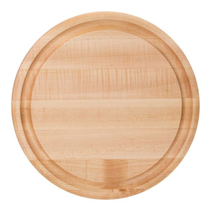 John Boos CB1051-1M1212175 Maple Wood Cutting Board for Kitchen Prep, 1.75" Thick, Large, Edge Grain, Circular Charcuterie Block, 12", Reversible, Juice Grooves 12DIAX1.75 MPL-EDGE GR-