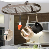 Enclume DR4LC HS Low-Ceiling Classic Oval Pot Rack w/ 12 Hooks HS