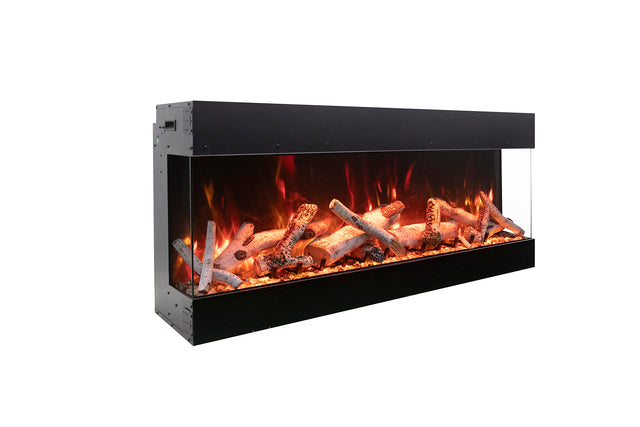 Amantii TRV-85-BESPOKE Tru View Bespoke - 85" Indoor / Outdoor 3 Sided Electric Fireplace Featuring a 20" Height, WiFi Compatibility, Bluetooth Connectivity, Multi Function Remote, and a Selection of Media Options