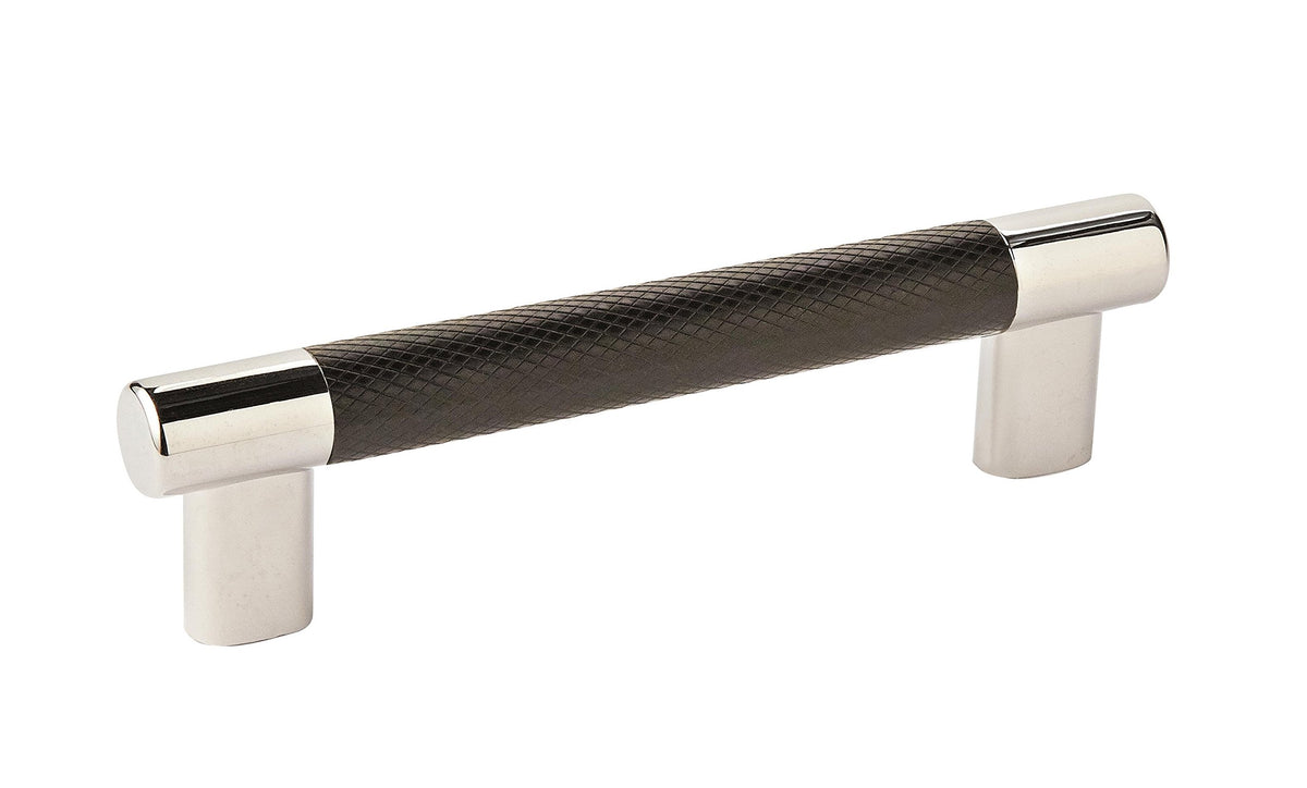 Amerock Cabinet Pull Polished Nickel/Black Bronze 5-1/16 inch (128 mm) Center to Center Esquire 1 Pack Drawer Pull Drawer Handle Cabinet Hardware
