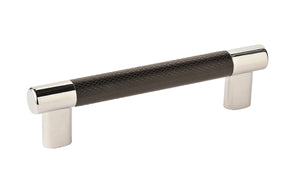 Amerock Cabinet Pull Polished Nickel/Black Bronze 5-1/16 inch (128 mm) Center to Center Esquire 1 Pack Drawer Pull Drawer Handle Cabinet Hardware