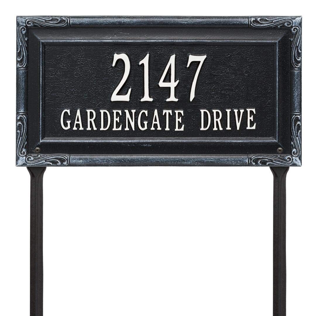 Whitehall 3289BW - Personalized Gardengate Plaque - Grande - Lawn - 2 line