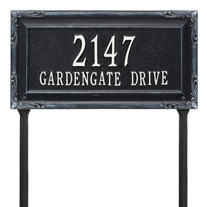 Whitehall 3289BW - Personalized Gardengate Plaque - Grande - Lawn - 2 line