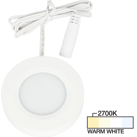 Task Lighting L-PS-FR-3WT-27 180 Lumen Pearl Series Puck Light, White 2700K Warm White
