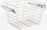 Hardware Resources POB1-161711SN Satin Nickel Closet Pullout Basket with Slides 16"D x 17"W x 11"H