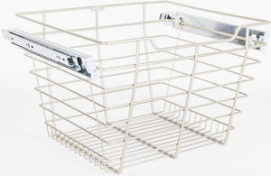 Hardware Resources POB1-161711SN Satin Nickel Closet Pullout Basket with Slides 16