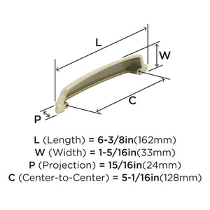 Amerock Cabinet Cup Pull Golden Champagne 5-1/16 inch (128 mm) Center to Center Stature 1 Pack Drawer Pull Drawer Handle Cabinet Hardware