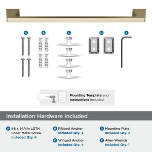 Amerock BH36003BBZ Golden Champagne Towel Bar 18 in (457 mm) Towel Rack Blackrock Bathroom Towel Holder Bathroom Hardware Bath Accessories