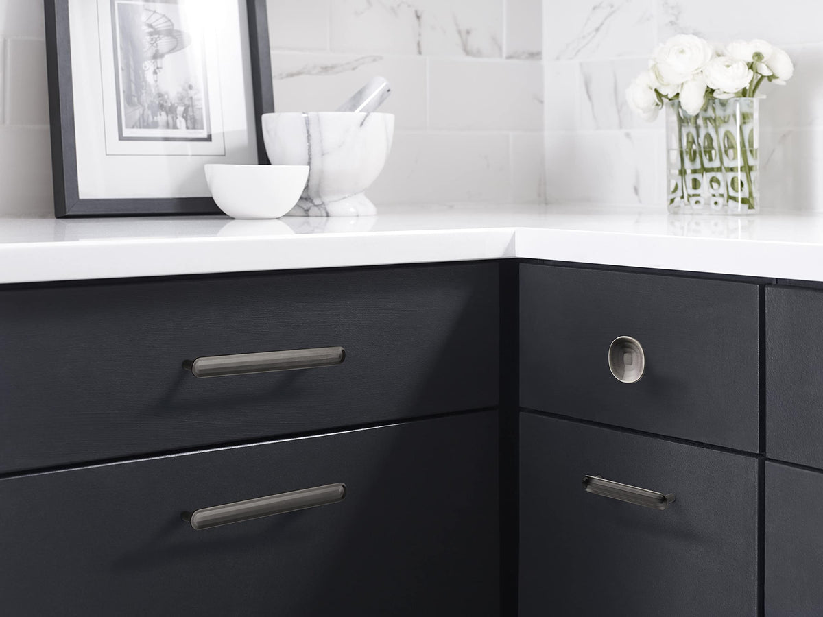 Amerock Cabinet Pull Gunmetal 6-5/16 inch (160 mm) Center to Center Concentric 1 Pack Drawer Pull Drawer Handle Cabinet Hardware