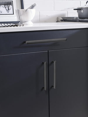 Amerock Cabinet Pull Matte Black 5-1/16 inch (128 mm) Center to Center Concentric 1 Pack Drawer Pull Drawer Handle Cabinet Hardware
