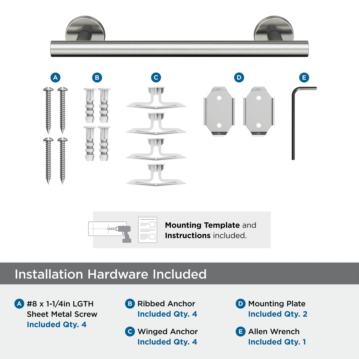 Amerock BH26546SS Stainless Steel Towel Bar 9 in (229 mm) Towel Rack Arrondi Bathroom Towel Holder Bathroom Hardware Bath Accessories