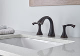 Gerber D304022BR Antioch Two Handle Mini-Widespread Lavatory Faucet, Tumbled Bronze