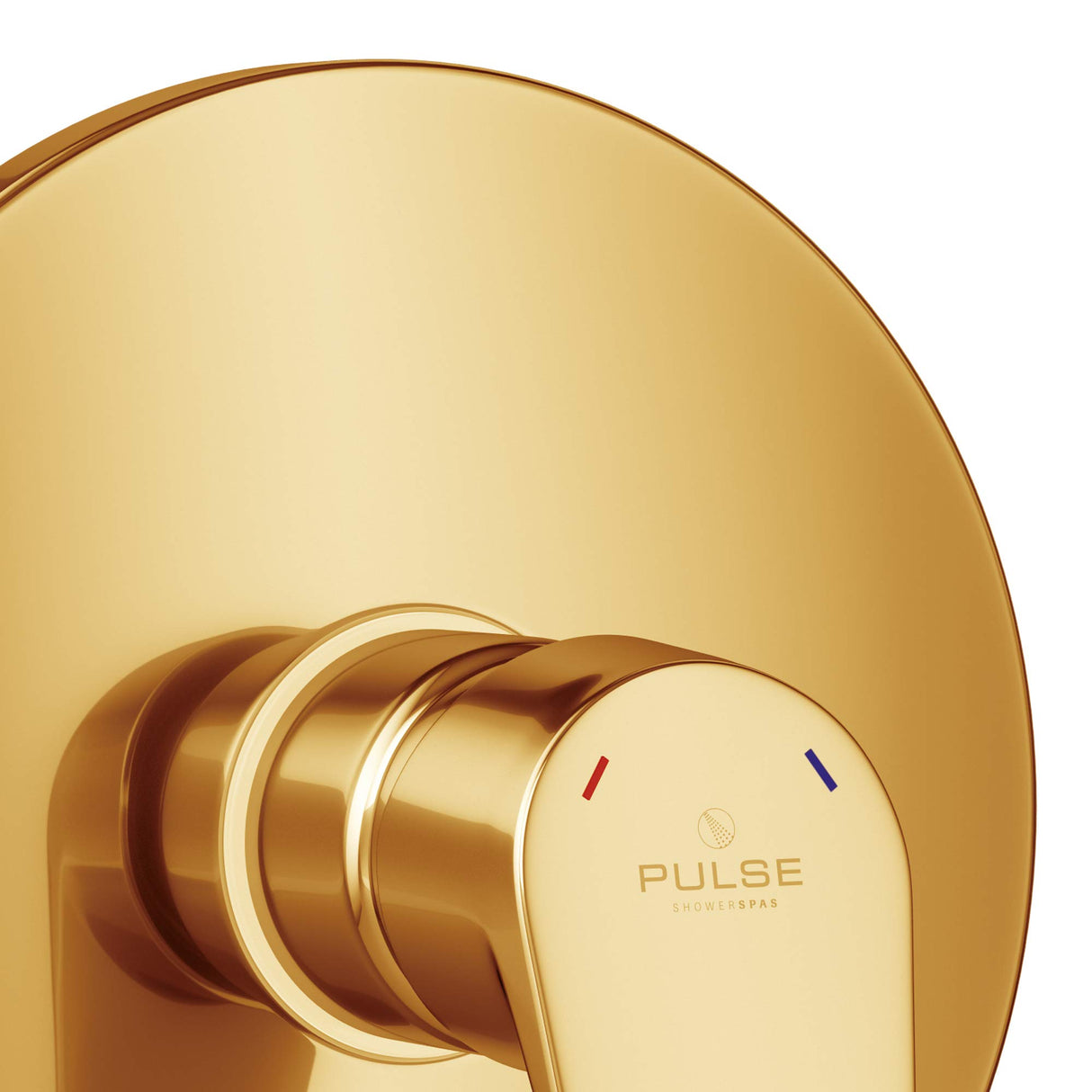 PULSE ShowerSpas 3001-RIV-PB-BG Tru-Temp Mixing Valve, Pressure Balance Rough-In Valve Trim Kit, Round, 1/2" NPT, Brushed Gold