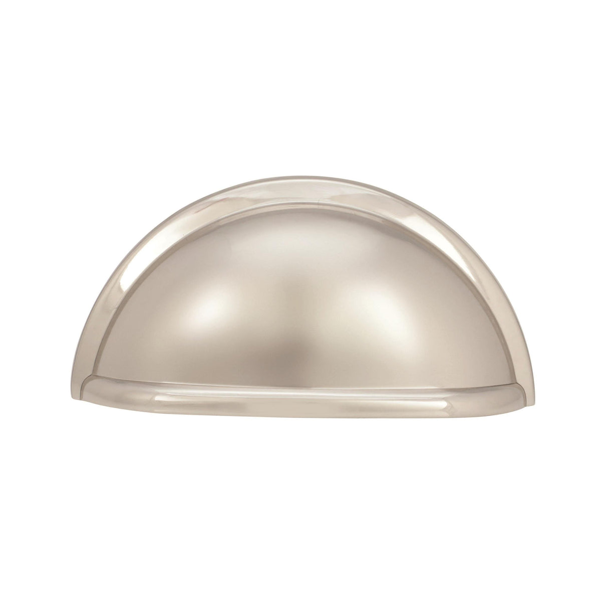 Amerock Cabinet Cup Pull Polished Nickel 3 inch (76 mm) Center to Center Cup Pulls 1 Pack Drawer Pull Drawer Handle Cabinet Hardware