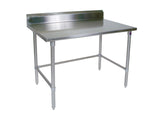 John Boos ST6R5-3048GBK 16 Gauge Stainless Steel Work Table with 5" Rear Riser, Galvanized Base and Bracing, 48" x 30"