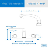 Gerber G0742416 Chrome Classics Two Handle Kitchen Faucet Deck Plate MOUNTED...